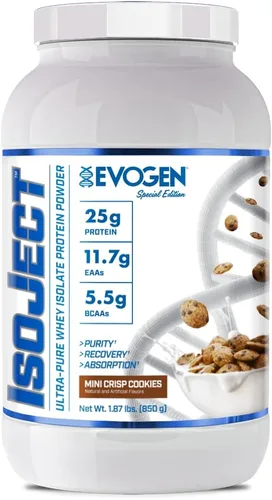 Miniatura 20 de Evogen Isoject - Aislado de proteína de suero Proteína de suero en polvo ultra pura con enzimas encendedoras, BCA y EAA Absorción y recuperación