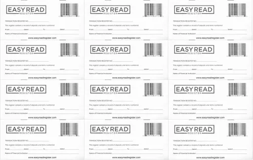 12 registros de cheques para chequera personal - Hecho en los Estados Unidos - Registros de transacciones de libro mayor de cheques