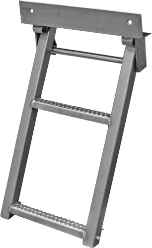 Miniatura 8 de Buyers Products RS1 - Escalón retráctil negro de 1 peldaño para camión, 17.38 x 15 pulgadas, peldaños antideslizantes, soporte en forma de L, centro