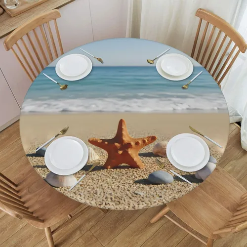 Miniatura 51 de Futterya Mantel redondo decorativo ajustable, elástico, impermeable, para fiestas, bodas, banquetes, eventos al aire libre, de 26 a 52 pulgadas