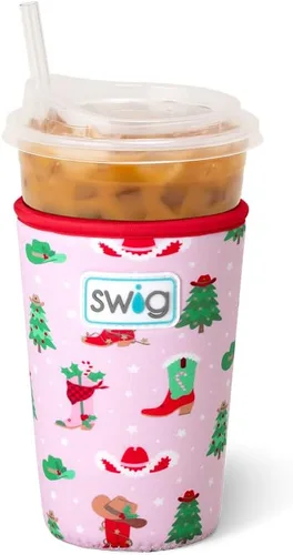 Miniatura 53 de Swig Life Coolie de Taza Helada Mediana, Funda Aislante de Taza de Café Helado de Halloween de 22oz con Asa, Coolie Aislado de Neopreno Mantiene