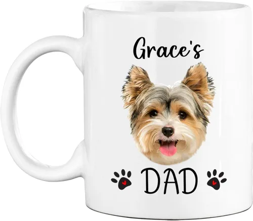 Miniatura 26 de Taza de café con nombre personalizado "Best Dog Mom Ever", regalo para mamá, mamá, madre, amante de los perros, taza de cerámica blanca Taza blanca