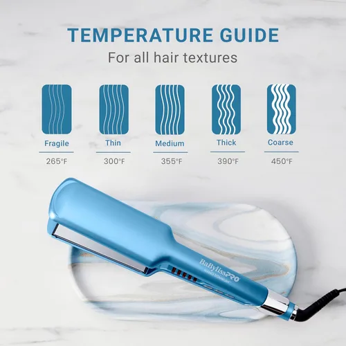 Miniatura 4 de BabylissPRO Nano Titanium Ultra-Sleek Hair Straightener, Flat Iron for All Hair Types Azul