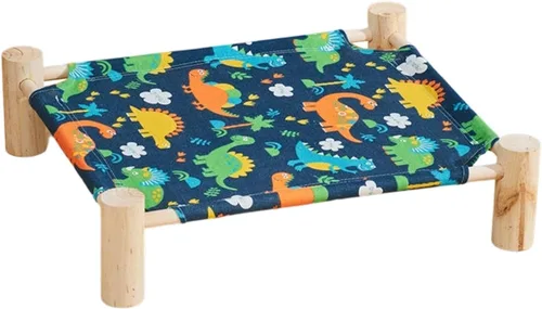 Miniatura 10 de Dog Hammock - Cat Hammock Bed Wooden Elevated Dog Bed, Stable Removable Sleeping Cot, Quick to Install Pet Cot for Home Living Room Apartment Dorm