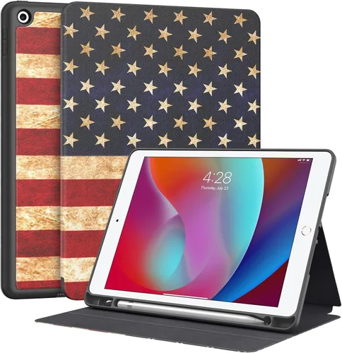 Miniatura 11 de Supveco Funda para iPad de 9ª/8ª/7ª Generación 10.2 pulgadas (Modelo 2021/2020/2019) con Soporte para Lápiz, Funda Folio Premium con Soporte