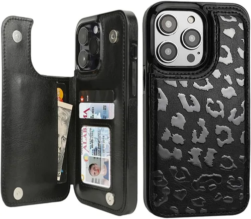 Miniatura 48 de uCOLOR Funda compatible con iPhone 13 Pro Max de 6.7 pulgadas con ranura para tarjetero, función atril, doble cierre magnético y diseño de bloqueo