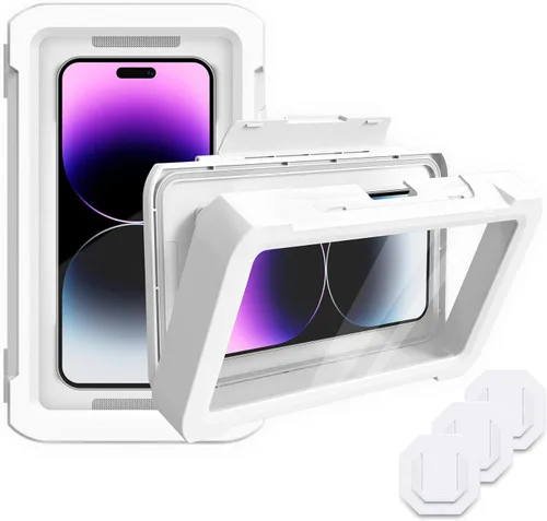 Miniatura 13 de URROY Soporte para Teléfono de Ducha Impermeable Funda para Teléfono de Ducha de Apertura con Un Toque Antivaho y Pantalla Táctil Sensible Soporte