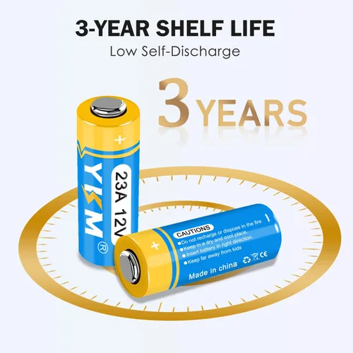 Miniatura 5 de YKM Batería alcalina de 23A de 12 voltios A23 MN21/23 L1028f de 12 V para ventilador de techo remoto abridor de puerta de garaje, paquete de 5