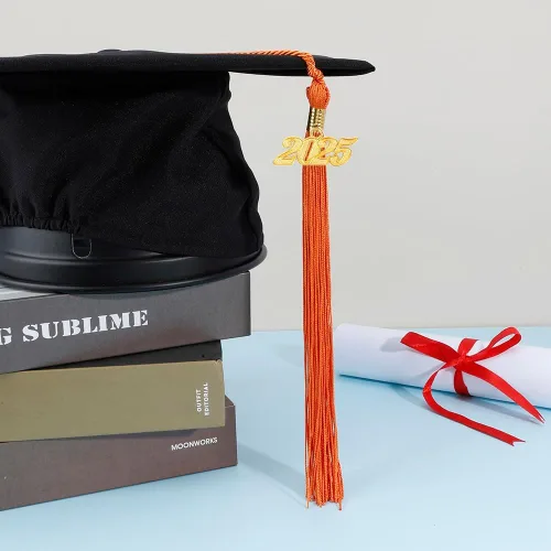 Miniatura 21 de Borla 2025, 1 unidad, borla de graduación para graduados 2025, borla 2025 con dijes de fecha dorada 2025 para fiestas de graduación, ceremonias