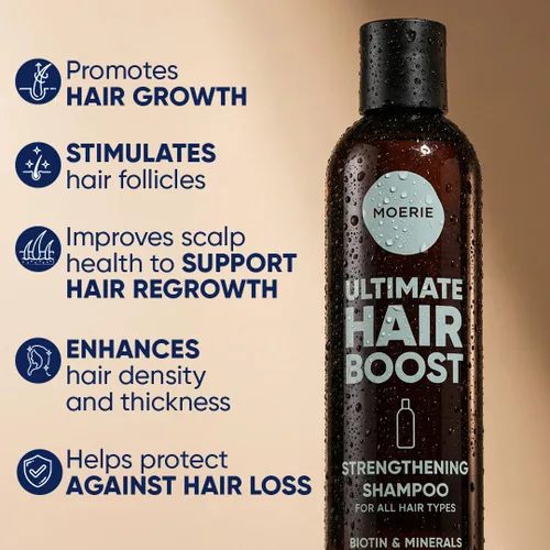 Miniatura 3 de Moerie Ultimate Hair Growth Shampoo - Para cabello más largo, grueso y lleno - Productos para el cabello voluminizadores veganos - Sin parabenos ni