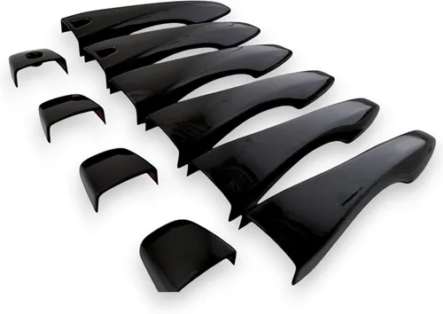 Miniatura 2 de Trim Illusion Cubierta de manija de puerta cromada negra brillante para Nissan Altima 13-18, 13-21 Nissan Pathfinder Fácil de instalar sin