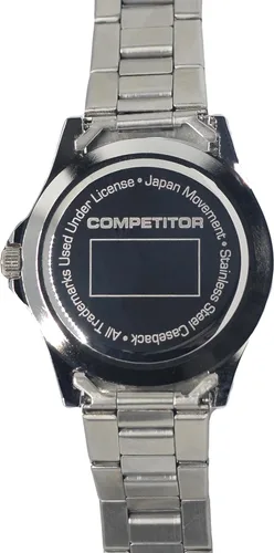 Miniatura 4 de SunTime Reloj de cuarzo de 1.575 in para hombre, correa de acero inoxidable de 0.787 in, esfera Gameday Tulane ola verde