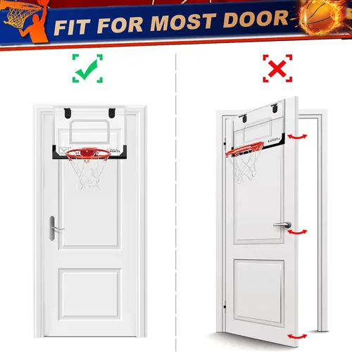 Miniatura 2 de Pro Mini juego de aros de baloncesto para interiores para puerta, aro de baloncesto de montaje en pared para oficina al aire libre, borde volcado