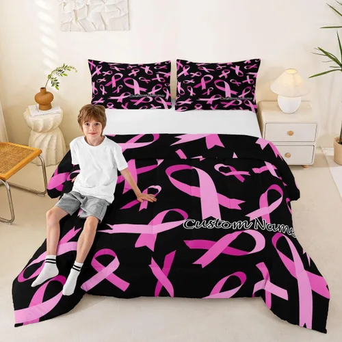 Miniatura 21 de Juego de ropa de cama personalizado con lentejuelas negras y doradas, tamaño individual, edredón de corazón dorado con purpurina para mujeres