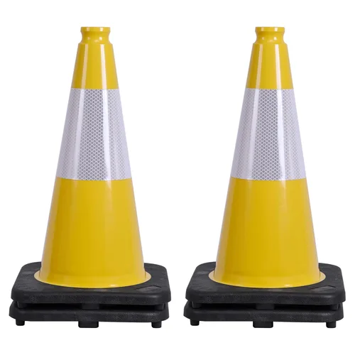 Miniatura 26 de OrangeStar Conos de Tráfico de 36" Paquete de 6 Conos de Seguridad Azules con Collares Reflectantes, Base de Servicio Pesado para Construcción