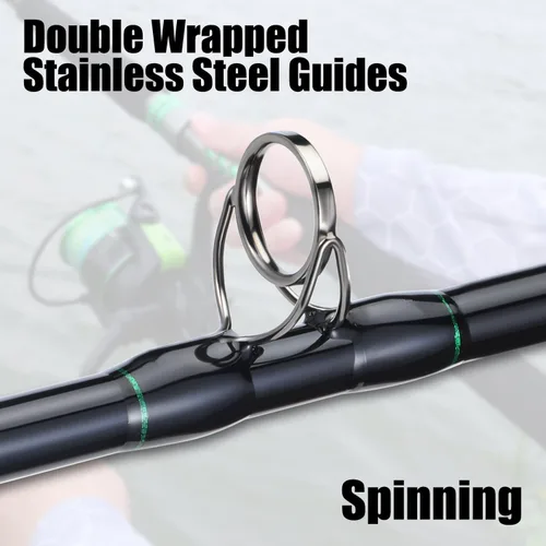 Miniatura 6 de Sougayilang Catfish & Inshore Spinning Combo – 30LB Drag, 4.7:1, 13+1 Bearings, 2-Piece Medium Heavy Rod for Catfish, Striper, Redfish, Carp
