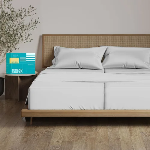 Miniatura 55 de THREAD SPREAD Sábanas 100% Algodón Egipcio Tamaño Twin - 800 Alto Número de Hilos 3 Piezas Sábanas Twin Extra Largas para Dormitorio, Bolsillo