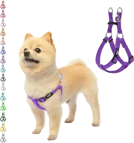 Miniatura 45 de PUPTECK arnés para perro para no jalar, reflejante, ajustable, básico, de nailon, chaleco para cachorro, para caminar al aire libre con etiqueta