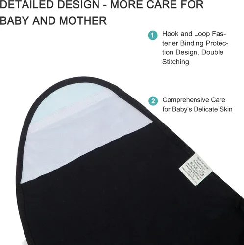 Miniatura 7 de Saco de dormir de algodón orgánico para bebés de 0 a 3 meses, suave, transpirable, hipoalergénica, para recién nacidos, unisex, para niños y niñas
