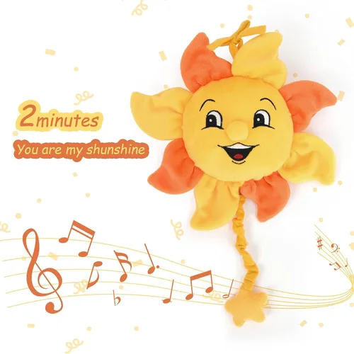 Miniatura 2 de Juguete musical para bebé recién nacido de 0, 3, 6, 12 meses, suave juguete colgante de felpa para bebé de 6 a 12 meses, con música You are My