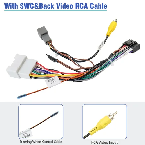 Miniatura 5 de Arnés de cables de radio de 20 pines para kit de adaptador de cableado de estéreo Mitsubishi, arnés de cableado de radio Android con conector RCA