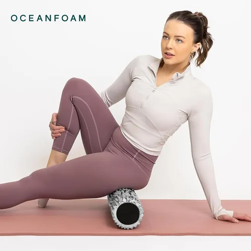 Miniatura 8 de Oceanfoam Soft Tidal Roller (mármol negro) - Rodillo de espuma de baja densidad para terapia física, dolor de espalda, ejercicio y estiramiento