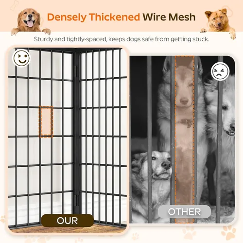 Miniatura 8 de YATINEY Mueble plegable para jaula de perro, jaula para perros de 47.2" con marco DIY, perrera de interior resistente con ganchos, mesa auxiliar