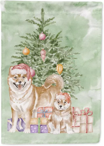 Miniatura 29 de Caroline's Treasures CK8213GF Bulldog Inglés #2 Regalos de Navidad y árbol de jardín Bandera de buzón Bandera decorativa para patio exterior, patio