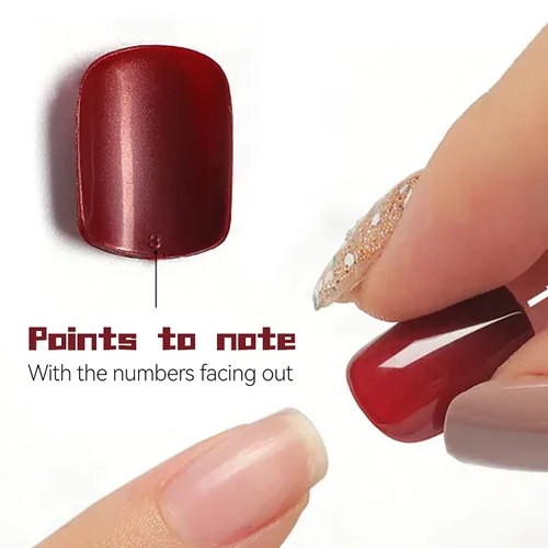 Miniatura 8 de Uñas postizas a presión de punta francesa, uñas postizas cuadradas blancas, uñas postizas cortas negras con diamantes de imitación, diseños