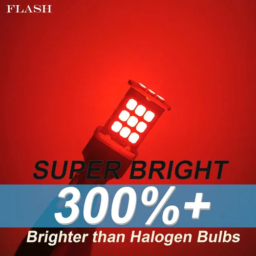 Miniatura 4 de Bombilla LED 1157 Roja para Luces de Freno, 300% Más Brillante 2357 2057 7528 BAY15D Plug and Play Luces LED de Freno, Alto y Cola, Paquete de 2