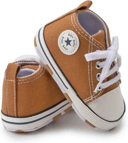 Miniatura 41 de KIDSUN zapatos deportivos altos hasta el tobillo para bebés, niños y niñas con suela antideslizante, suaves, para recién nacidos, zapatos