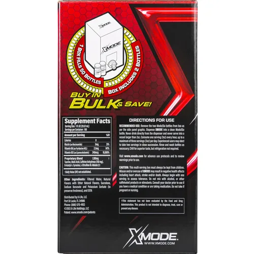 Miniatura 2 de XMODE Extra Strength Energy Shots on Tap - Sabor a bomba de cereza, sin azúcar, 150 mg de cafeína por oz, B12, 100 porciones (1 onza), dispensador