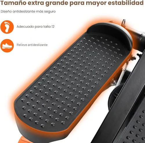 Miniatura 6 de Sweetcrispy Mini Escalones con Bandas de Resistencia para Ejercicio en Casa, Máquina de Ejercicio de Escalón con Giro Portátil para Entrenamiento