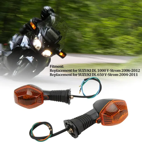 Miniatura 2 de KIMISS Luz de giro de motocicleta, lámpara indicadora de giro delantero ABS de 12 V intermitentes de repuesto para DL 1000 VStrom 20062012