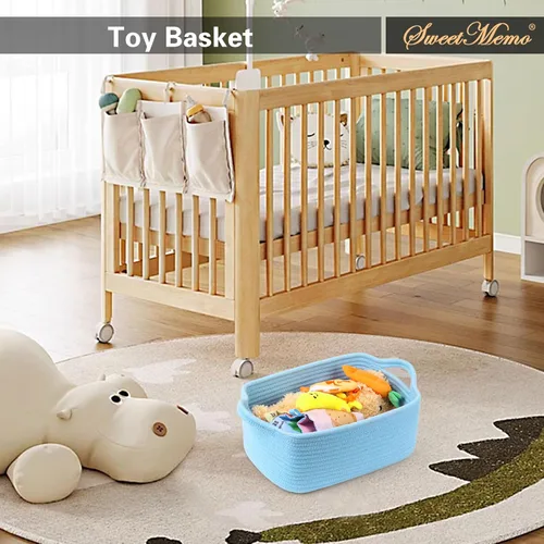 Miniatura 5 de Cestas de regalo grandes vacías para llenar, bonita canasta tejida para adolescentes, mujeres, baby shower, cubo de juguetes pequeño decorativo
