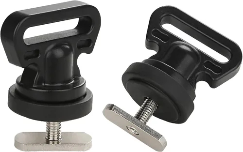 Amarres para montaje en pista de kayak, amarre vertical para sujetar refrigerador, caja y otros accesorios de kayak para rastrear, 2 piezas