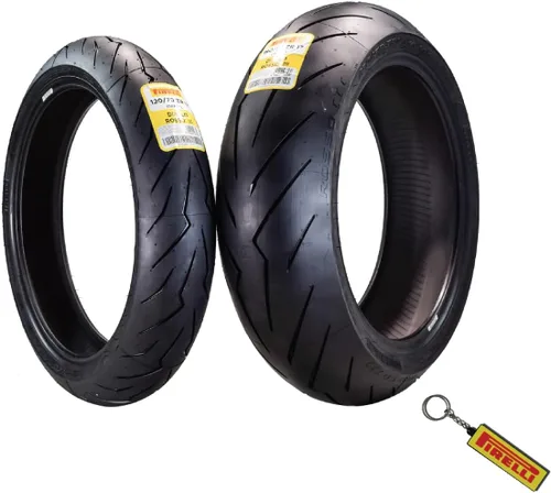 Miniatura 13 de Pirelli Diablo Rosso III 110/70ZR17 54W - Neumático delantero de motocicleta de alto rendimiento, duradero y confiable para bicicletas deportivas