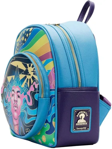 Miniatura 2 de Loungefly Jimi Hendrix - Mini mochila psicodélica con cremallera y paisaje psicodélico