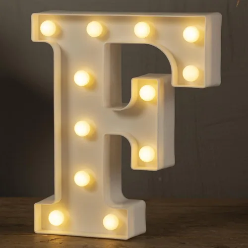 Miniatura 18 de HXWEIYE Letras iluminadas con luces LED, letreros luminosos de marquesina, 26 letras del alfabeto y 10 números para fiestas de cumpleaños, bares