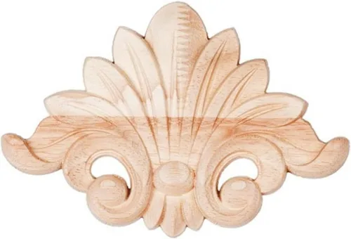 Miniatura 12 de Apliques de madera - Onlays tallados a mano (sin pintar) para puerta, pared, gabinete, chimenea y armario
