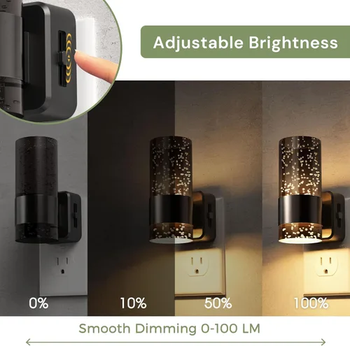 Miniatura 3 de L LOHAS LED Night Lights Plug into Wall, Acrylic Bubble Night Light,Dimmable Nightlight with 0-100 LM, 3000K Plug in Night Light with Dusk to Dawn
