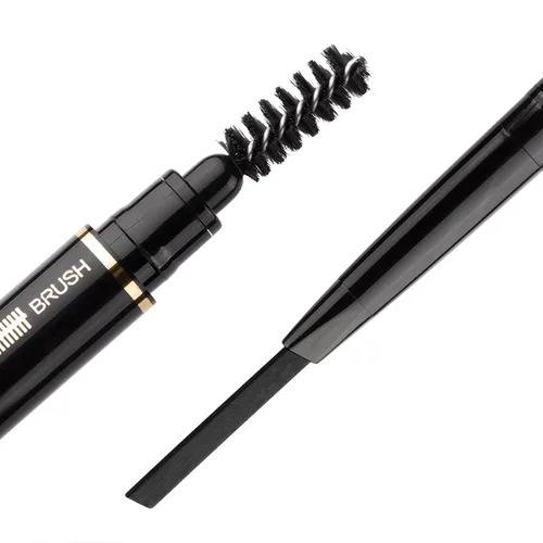 Miniatura 5 de Lápiz de cejas 2 paquetes, lápiz de cejas impermeable a prueba de manchas con cepillo para cejas, kit automático de maquillaje para cejas, negro