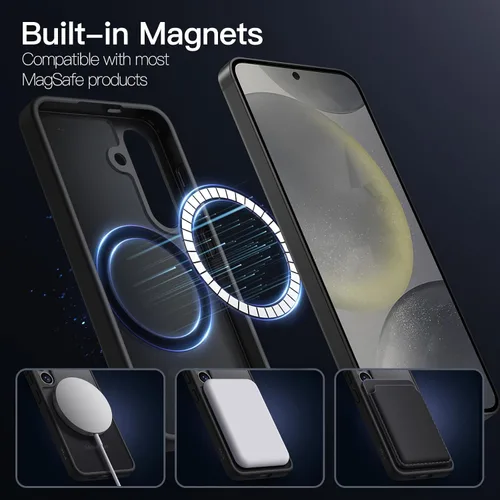 Miniatura 3 de JETech Estuche magnético para Samsung Galaxy S24 5G, compatible con MagSafe, funda protectora para teléfono con parte trasera translúcida y mate a