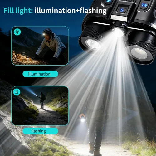 Miniatura 5 de Gafas de visión nocturna para adultos, binoculares de visión nocturna 4K, zoom 8X y batería recargable de 5000 mAh, pantalla HD de 3 pulgadas