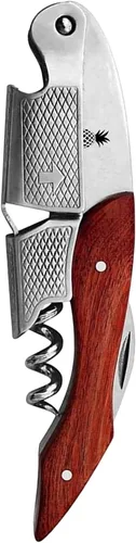 Miniatura 4 de Sacacorchos para abridor de vino – Llave profesional de doble bisagra para camareros con cortador de papel de aluminio y abridor de botellas