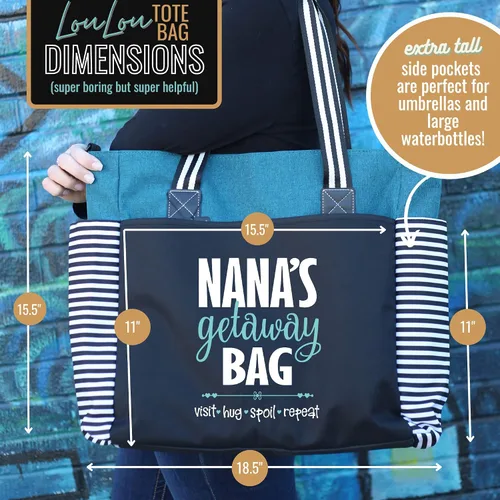 Miniatura 84 de Brooke & Jess Designs Bolso de mano para la abuela – Bolso de lona resistente con cremallera y bolsillo interior para la abuela para uso diario