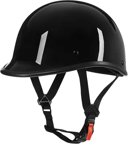 Miniatura 9 de Medio casco de motocicleta de estilo retro, diseño clásico, medio casco de motocicleta, certificado por DOT