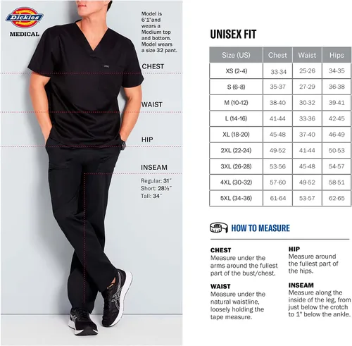 Miniatura 7 de Dickies EDS Professional Men & Women Scrubs Lab Coats 40" 83403