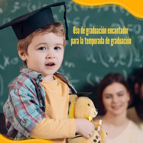 Miniatura 5 de Chalyna Oso de graduación de 10 pulgadas con sombrero, diploma y girasol, regalo de preescolar para niños, estudiantes, amigos y familiares