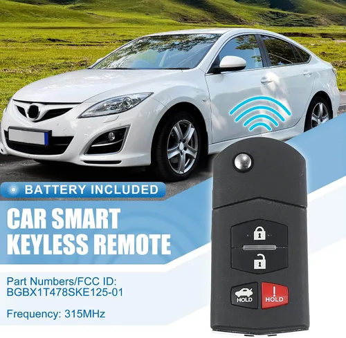 Miniatura 2 de X AUTOHAUX 2 unids 315MHz BGBX1T478SKE125-01 Reemplazo sin llave remoto de entrada remoto para Mazda 3 Seden 10-13 para Mazda 6 10-13 MX-5 Miata